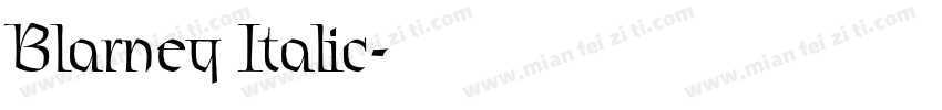 Blarney Italic字体转换